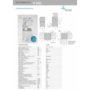 Ackermann Haubenspülmaschine H 640