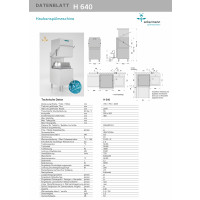 Ackermann Haubenspülmaschine H 640