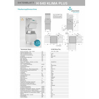 Ackermann Haubenspülmaschine H640 Klima Plus