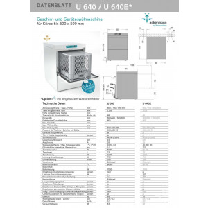 Ackermann Geschirr- und Gerätespülmaschine U640