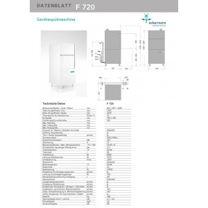Ackermann Gerätespülmaschine F 720