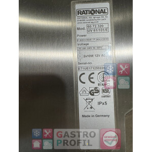 Rational UltraVent Haube UV 61/101E Index H+I Bj. 2017