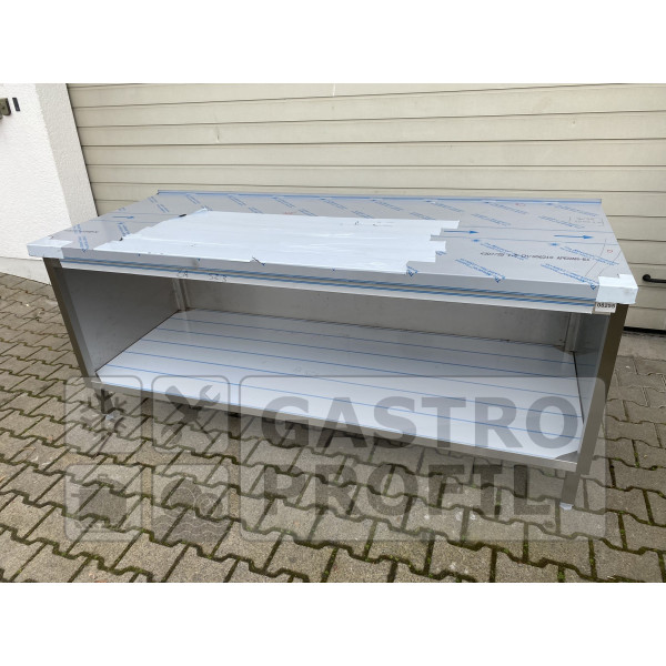 Arbeitstisch 2100x850x700mm Aufkantung 20mm  mit Ablageboden