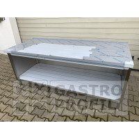 Arbeitstisch 2100x850x700mm Aufkantung 20mm  mit Ablageboden