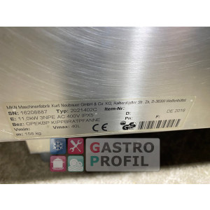 MKN Kippbratpfanne Optima 850 2/1 GN Motorkippung