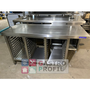 Ascobloc Arbeitstisch 145x60x85cm mit 33 Einschüben GN 1/1
