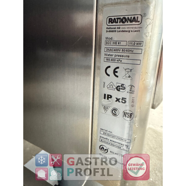 Kombidämpfer Rational SCC 61 Index H Bj. 2012
