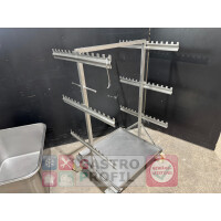 Wurstabhängewagen Edelstahl/3 Etagen/Edelstahlblech