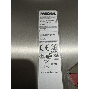 Rational UltraVentHaube UV 61/101/E 60.72.320 BJ 2018 Index E