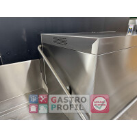 Hobart Doppelkorb-Haubenspülmaschine AUPT-10A Bj. 2019 + Zu - und Ablauftisch + Galgenbrause