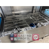 Hobart Doppelkorb-Haubenspülmaschine AUPT-10A Bj. 2019 + Zu - und Ablauftisch + Galgenbrause