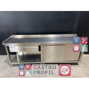 Arbeitstisch Edelstahl 2220 x 600 x 850 mm