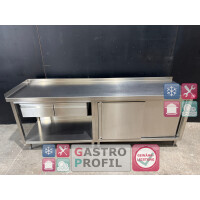 Arbeitstisch Edelstahl 2220 x 600 x 850 mm
