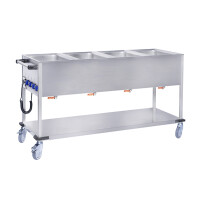 Mobiltherm BW4K Bain-Marie-Wagen, Griff stirnseitig 4 x 1/1 GN, 200 mm tief